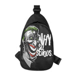 Laughing Joker Why So Serious Print Chest Bag