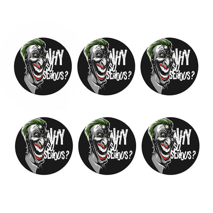 Laughing Joker Why So Serious Print Coaster Set