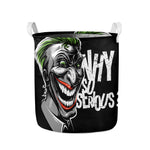 Laughing Joker Why So Serious Print Collapsible Laundry Basket