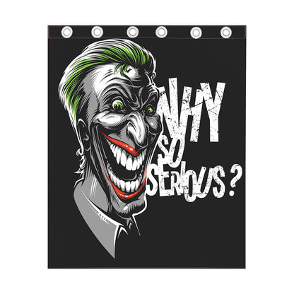 Laughing Joker Why So Serious Print Curtain