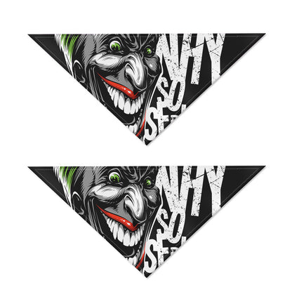 Laughing Joker Why So Serious Print Dog Bandana