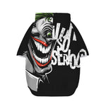 Laughing Joker Why So Serious Print Dog Zip Up Hoodie