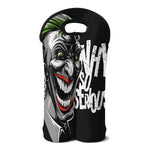 Laughing Joker Why So Serious Print Double Neoprene Wine Tote