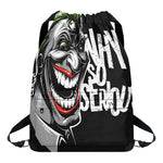 Laughing Joker Why So Serious Print Drawstring Backpack