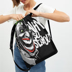 Laughing Joker Why So Serious Print Drawstring Backpack