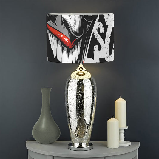 Laughing Joker Why So Serious Print Drum Lamp Shade