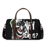 Laughing Joker Why So Serious Print Duffle Bag