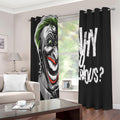 Laughing Joker Why So Serious Print Extra Wide Grommet Curtains