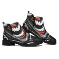 Laughing Joker Why So Serious Print Flat Ankle Boots