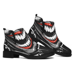 Laughing Joker Why So Serious Print Flat Ankle Boots
