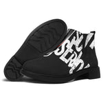 Laughing Joker Why So Serious Print Flat Ankle Boots