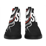 Laughing Joker Why So Serious Print Flat Ankle Boots