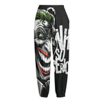 Laughing Joker Why So Serious Print Fleece Lined Knit Pants