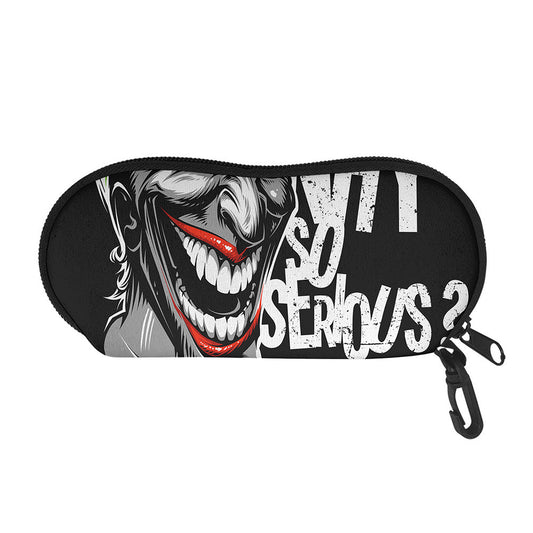 Laughing Joker Why So Serious Print Glasses Case
