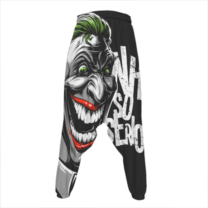 Laughing Joker Why So Serious Print Hammer Pants