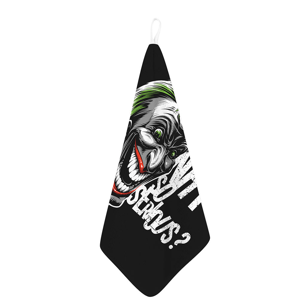 Laughing Joker Why So Serious Print Hand Towel