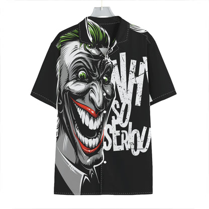 Laughing Joker Why So Serious Print Hawaiian Shirt