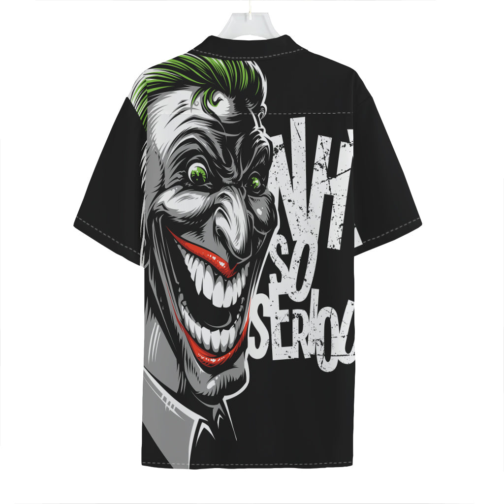 Laughing Joker Why So Serious Print Hawaiian Shirt