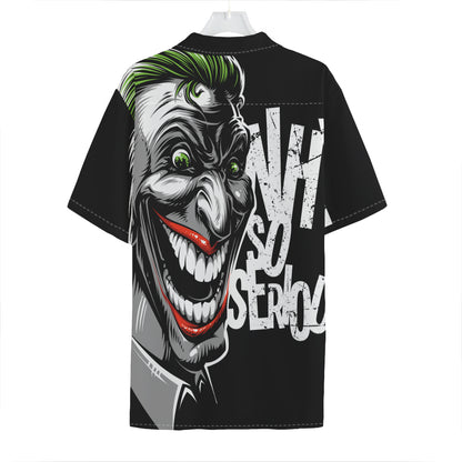Laughing Joker Why So Serious Print Hawaiian Shirt