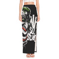 Laughing Joker Why So Serious Print High Slit Maxi Skirt