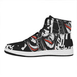 Laughing Joker Why So Serious Print High Top Leather Sneakers