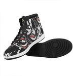 Laughing Joker Why So Serious Print High Top Leather Sneakers