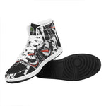 Laughing Joker Why So Serious Print High Top Leather Sneakers