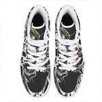 Laughing Joker Why So Serious Print High Top Leather Sneakers