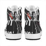 Laughing Joker Why So Serious Print High Top Leather Sneakers
