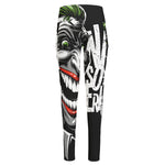 Laughing Joker Why So Serious Print High-Waisted Pocket Leggings