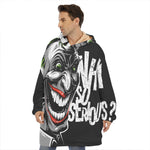 Laughing Joker Why So Serious Print Hoodie Blanket