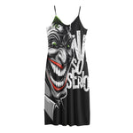 Laughing Joker Why So Serious Print Jersey Midi Cami Dress