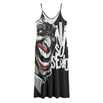 Laughing Joker Why So Serious Print Jersey Midi Cami Dress