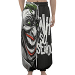 Laughing Joker Why So Serious Print Lantern Pants
