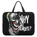Laughing Joker Why So Serious Print Laptop Sleeve With Handle