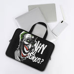 Laughing Joker Why So Serious Print Laptop Sleeve With Handle