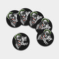 Laughing Joker Why So Serious Print Leather Coaster Set