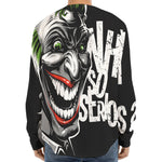 Laughing Joker Why So Serious Print Long Sleeve Baseball Jersey