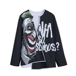 Laughing Joker Why So Serious Print Long Sleeve Short Coat