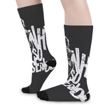 Laughing Joker Why So Serious Print Long Socks