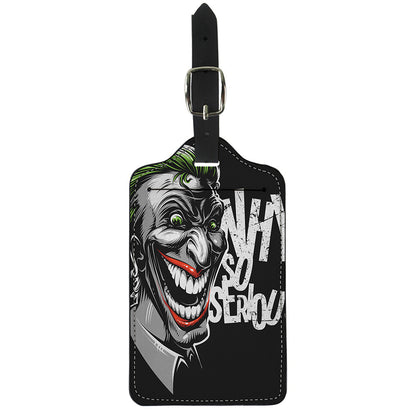 Laughing Joker Why So Serious Print Luggage Tag