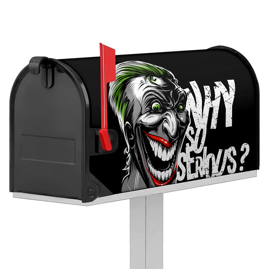 Laughing Joker Why So Serious Print Mailbox Cover