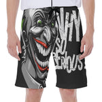 Laughing Joker Why So Serious Print Men's Beach Shorts