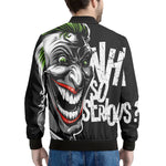 Laughing Joker Why So Serious Print Men's Bomber Jacket