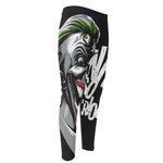 Laughing Joker Why So Serious Print Men's Compression Pants