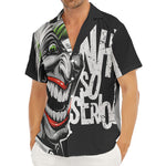 Laughing Joker Why So Serious Print Men's Deep V-Neck Shirt