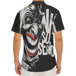Laughing Joker Why So Serious Print Men's Deep V-Neck Shirt