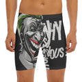 Laughing Joker Why So Serious Print Men's Long Boxer Briefs