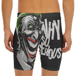 Laughing Joker Why So Serious Print Men's Long Boxer Briefs