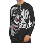 Laughing Joker Why So Serious Print Men's Long Sleeve Rash Guard